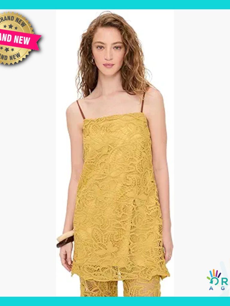 Crochet Tunic Top Elegant Square Neckline Suede Straps Floral Pattern